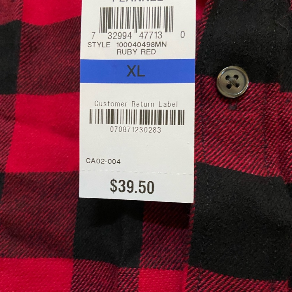 🆕NEW-MEN’S CLUB ROOM BY MACY’S FLANNEL BLUE AND WHITE PLAID BUTTON DOWN SHIRT. - Picture 11 of 15